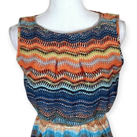 SPEED CONTROL NEW YORK BLUE, ORANGE, BLACK, & YELLOW DRESS SZ.S EUC. - Picture 4 of 9